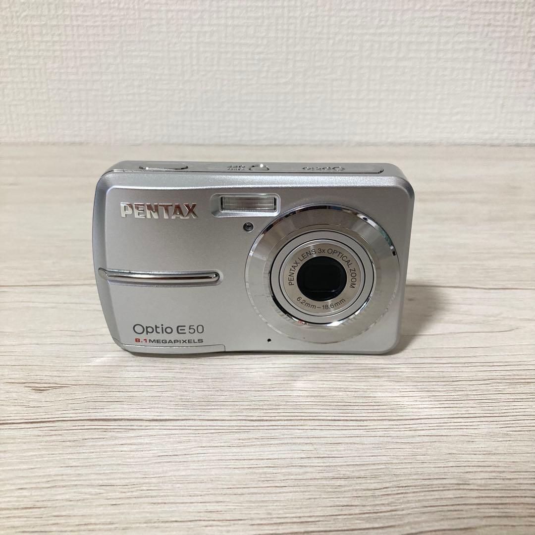 美品★ 単3電池 PENTAX Optio E50 動作確認済 オールドコンデジ