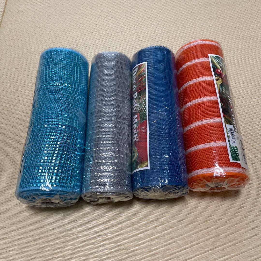 大きい　メッシュリボン　ロール　まとめ売り