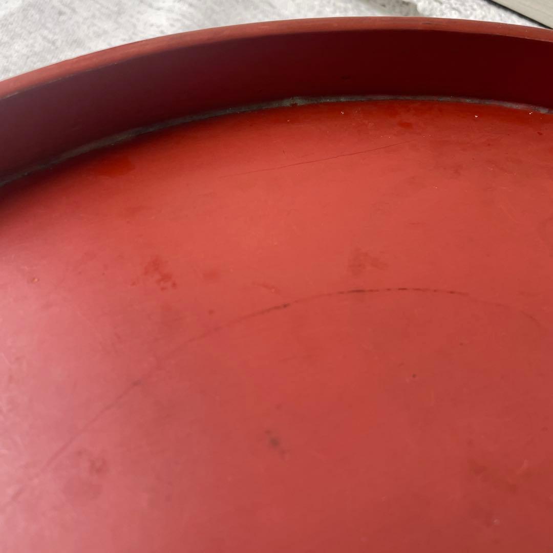 【値下げ】お膳　猫脚　丸膳　角膳　お盆　角盆　骨董品　和膳　漆器　漆塗り　赤　黒