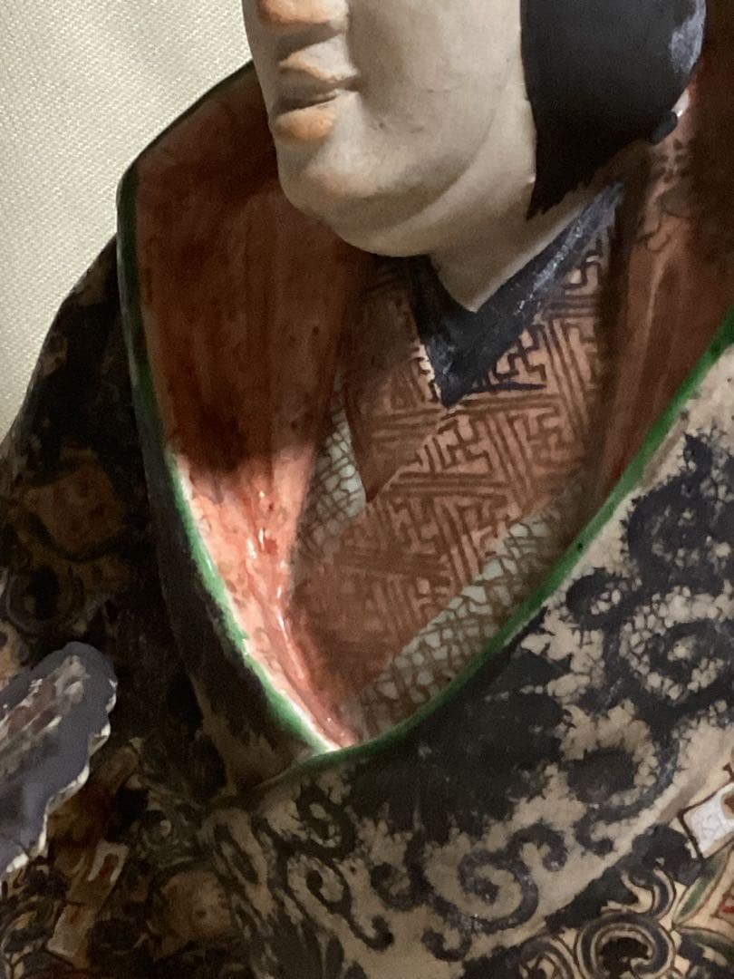 骨董古美術　京焼　能楽翁　御室焼色絵像　仁清作