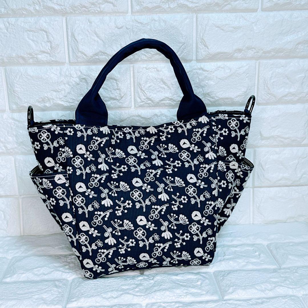 283 ミナペルホネン ハンドメイド トートバッグfield of flower