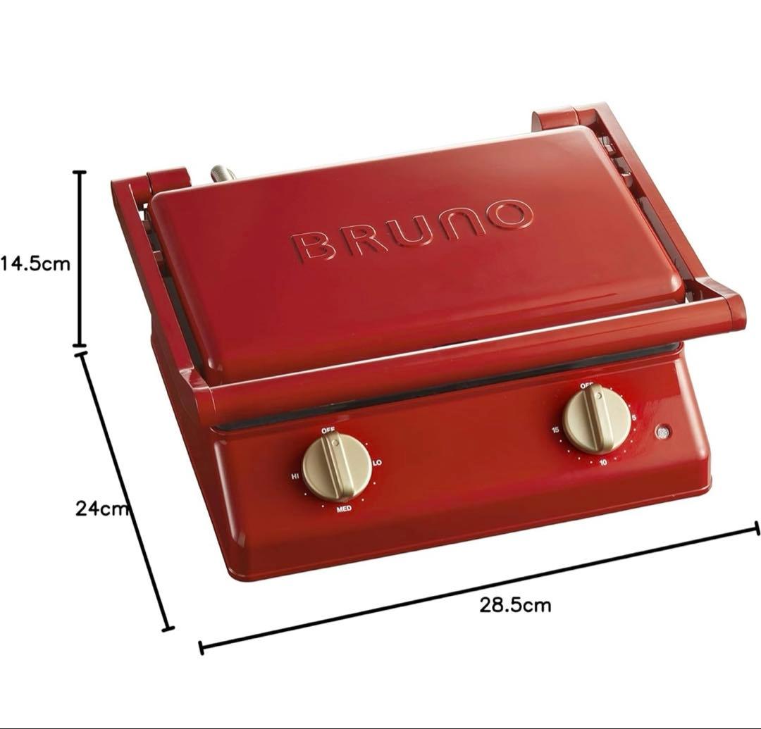 さや　BRUNO グリルサンドメーカー ダブル レッド