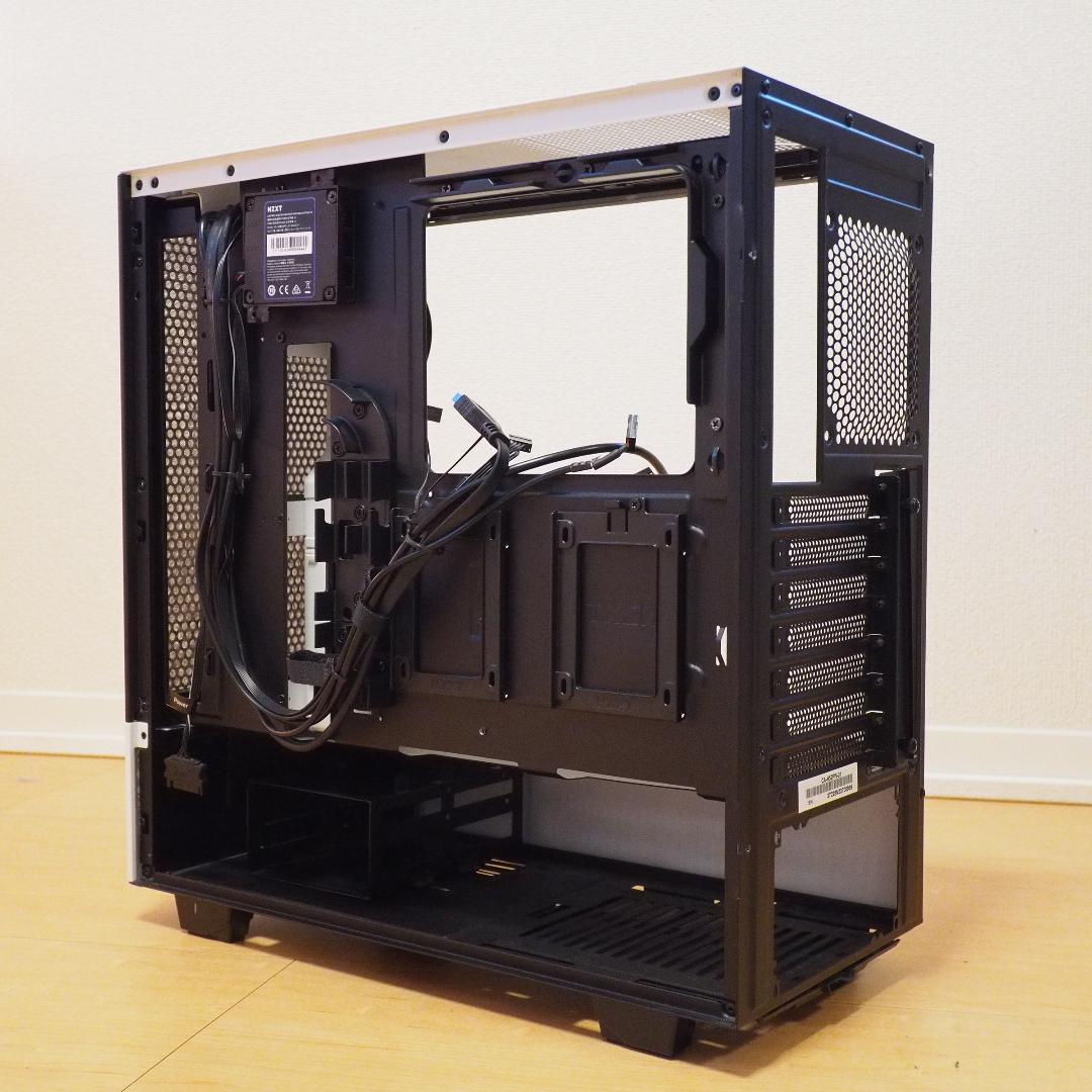 NZXT H510 Flow ホワイト 純正スモークガラス換装 Hueコン付
