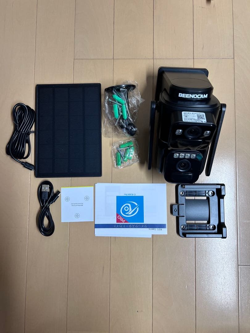 デュアルレンズ防犯カメラ 屋外ソーラー ワイヤレスWiFi対応 15000mAh