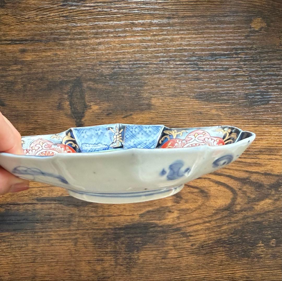 明治時代、伊万里、兎図、色絵、 菱形、Rabbit、即購入OK、匿名発送、 B