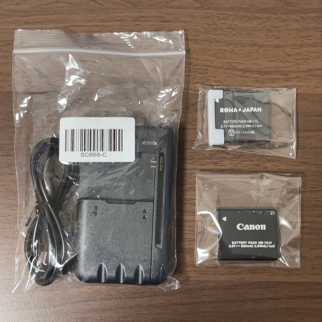【美品】 Canon IXY650 新品充電器 新品バッテリー+純正バッテリー