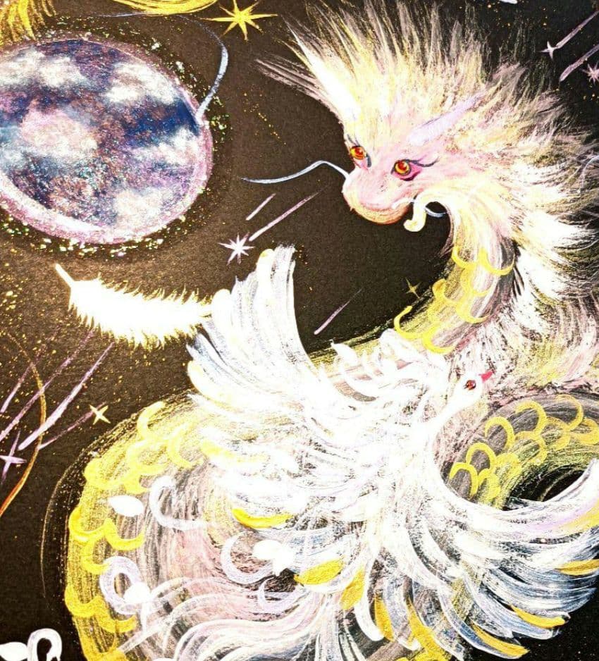 開運絵画　❀宇宙最強コンビ様❀神々の喜舞