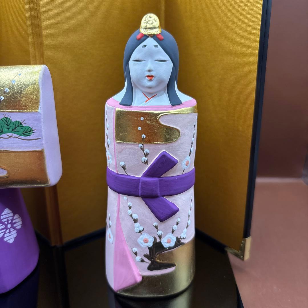 本金彩立雛　昭峰作　純金彩　ひな祭り　お雛様