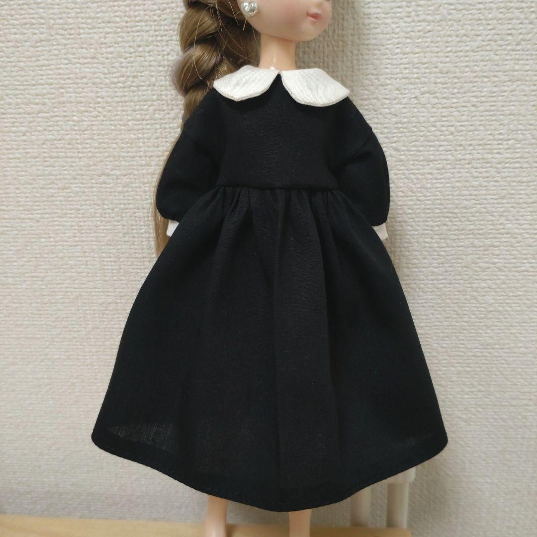 リカちゃん 丸えりワンピース くろ