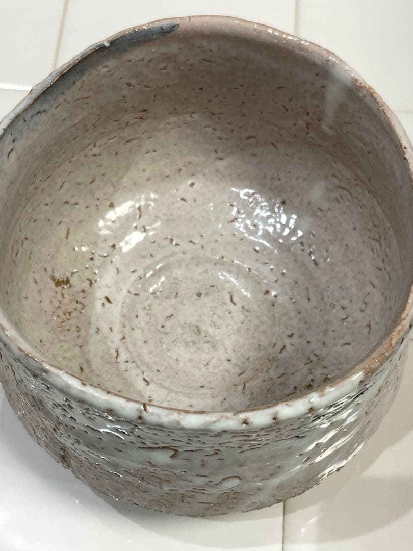 茶道具 茶碗★茶盌 萩焼★北浜山 渋谷泥詩 作★木箱、共布あり★茶わん 食器 ③