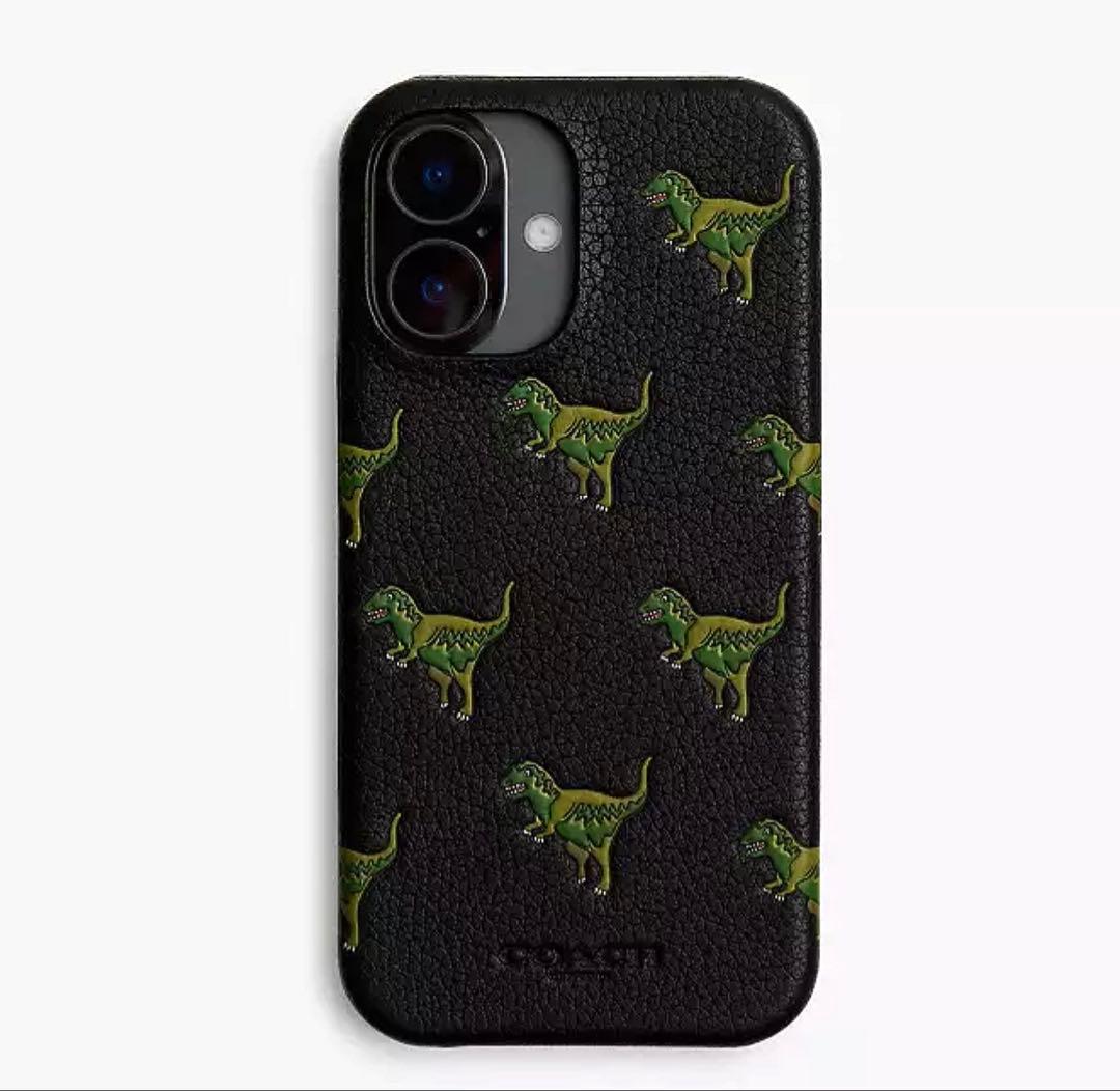 コーチ☆新品☆COACH レキシー iPhone16 pro ケース/レザー黒