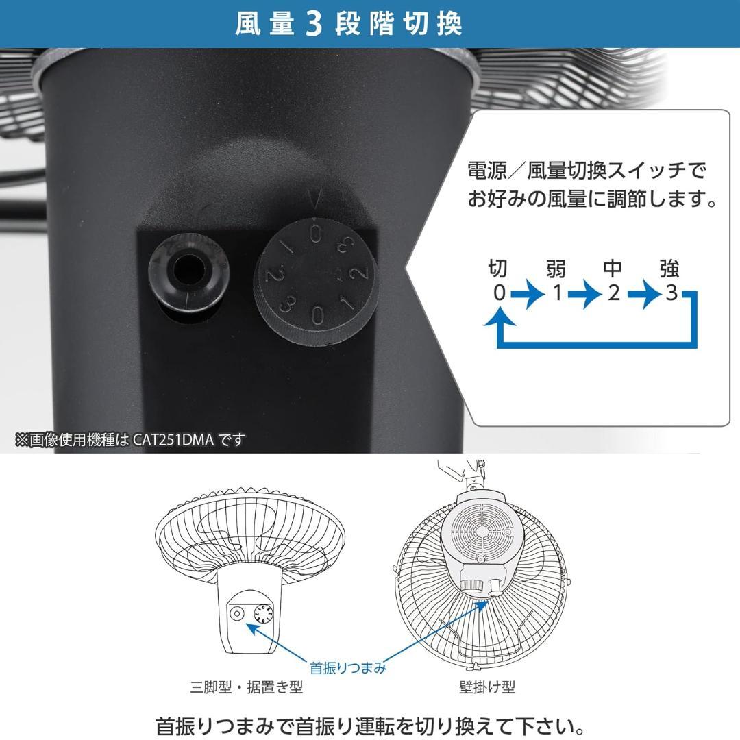 広電 工業扇 工場扇 業務用扇風機 25cm CFF253DMA-AZ