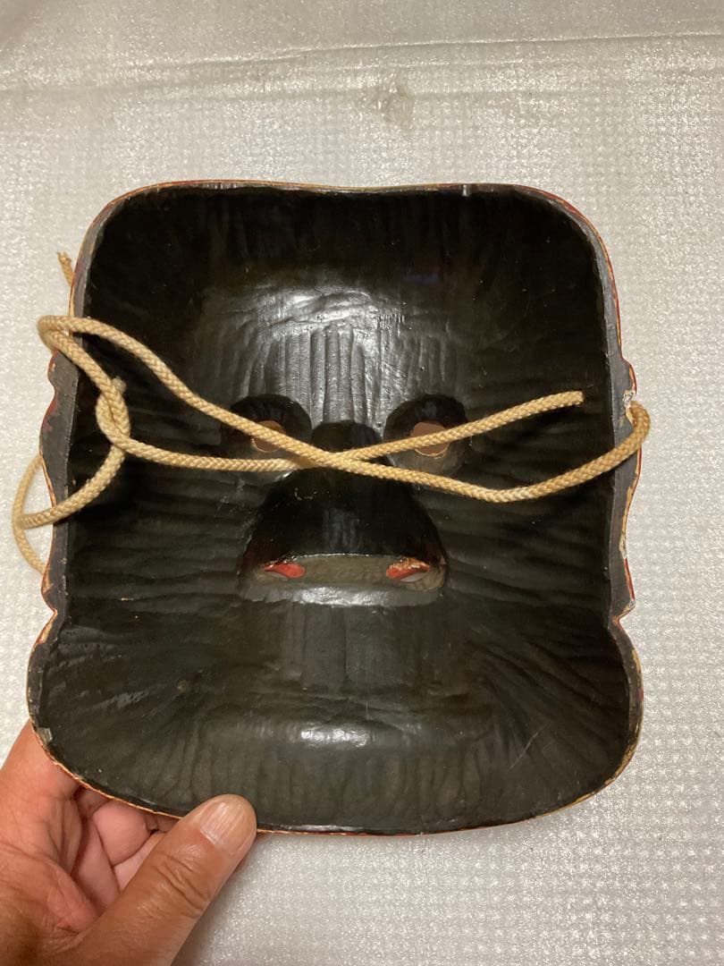 備前神楽／神楽面・能天鬼。年代物・木面。【神楽面　昭和時代の物となります】。