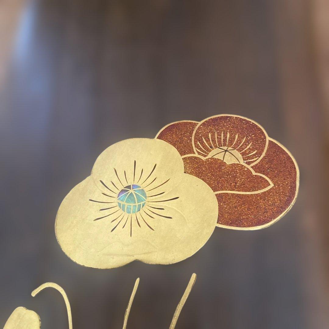 美品　筆箱　金沢　桐漆工芸　高蒔絵　銀縁　梨地　螺鈿　アール・ヌーヴォー