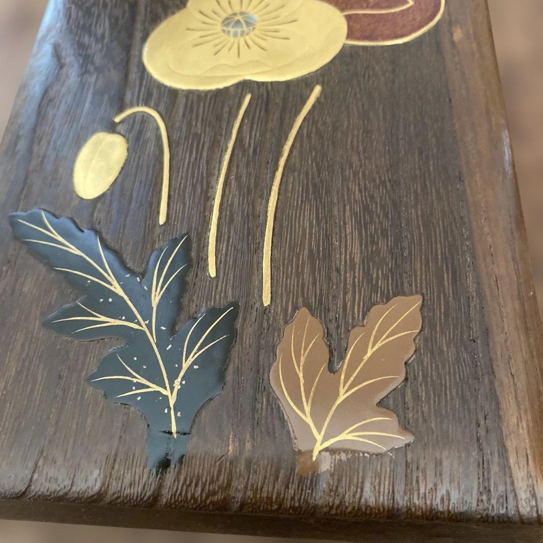 美品　筆箱　金沢　桐漆工芸　高蒔絵　銀縁　梨地　螺鈿　アール・ヌーヴォー