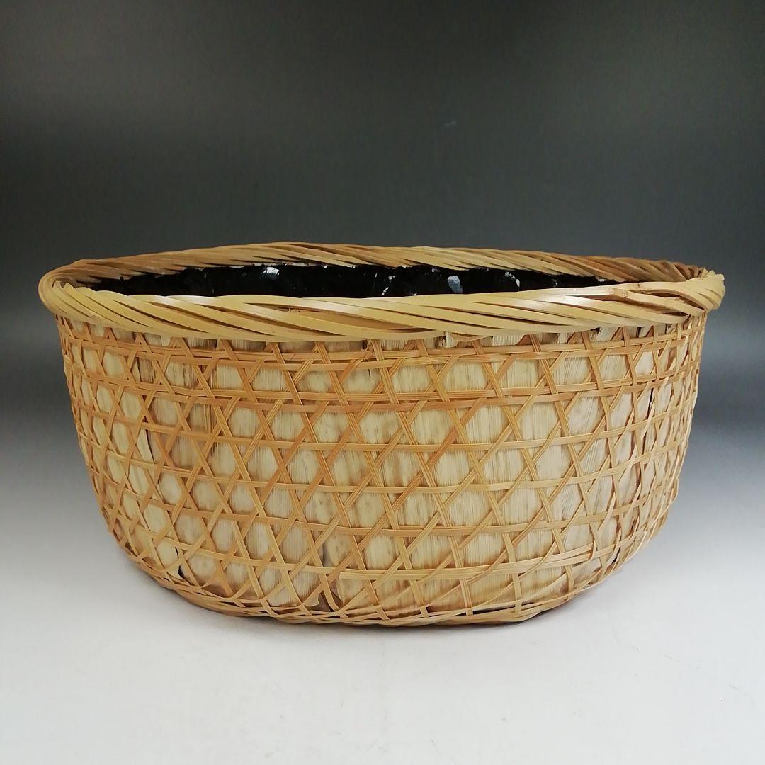 Ｗ３９１　炭斗　『又妙斎好　唐筆籠炭斗』『一双』　共箱　炭道具　茶道具