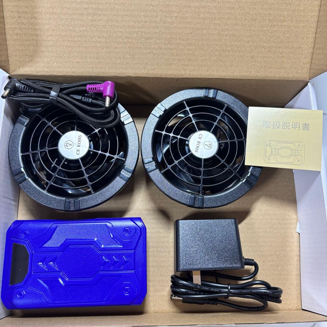 空調服　ファンバッテリー　 空調作業服 30000mAh 暴風ファン 強力冷却