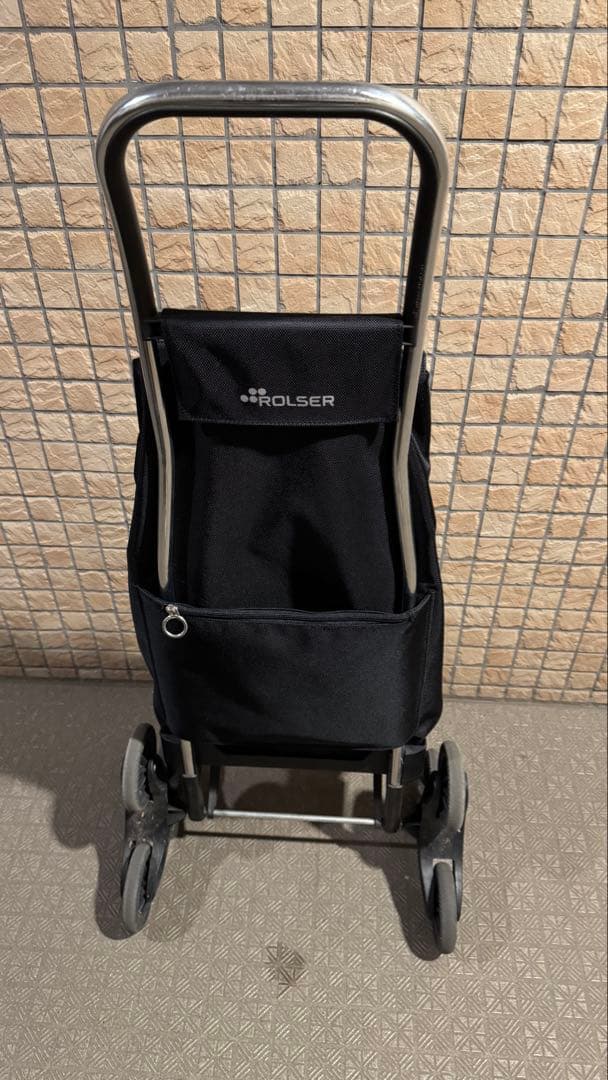 ROLSER キャリーカート 黒　買い物などに。フランスにて購入。