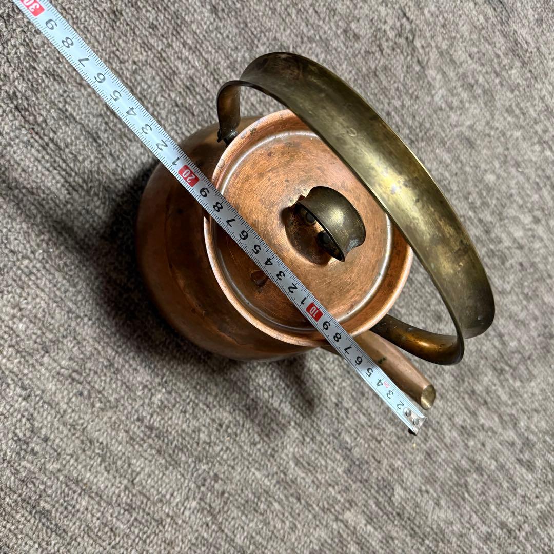 古い 銅製 やかん ヴィンテージ レトロ 銅瓶 鉄瓶 茶道具