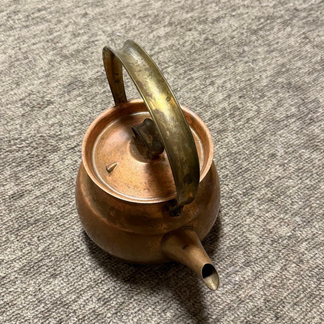 古い 銅製 やかん ヴィンテージ レトロ 銅瓶 鉄瓶 茶道具