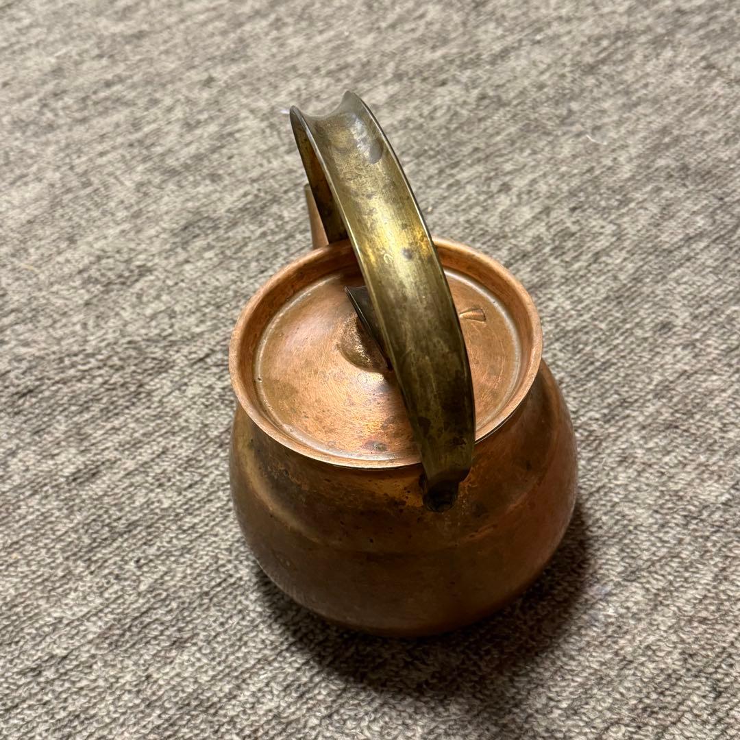 古い 銅製 やかん ヴィンテージ レトロ 銅瓶 鉄瓶 茶道具