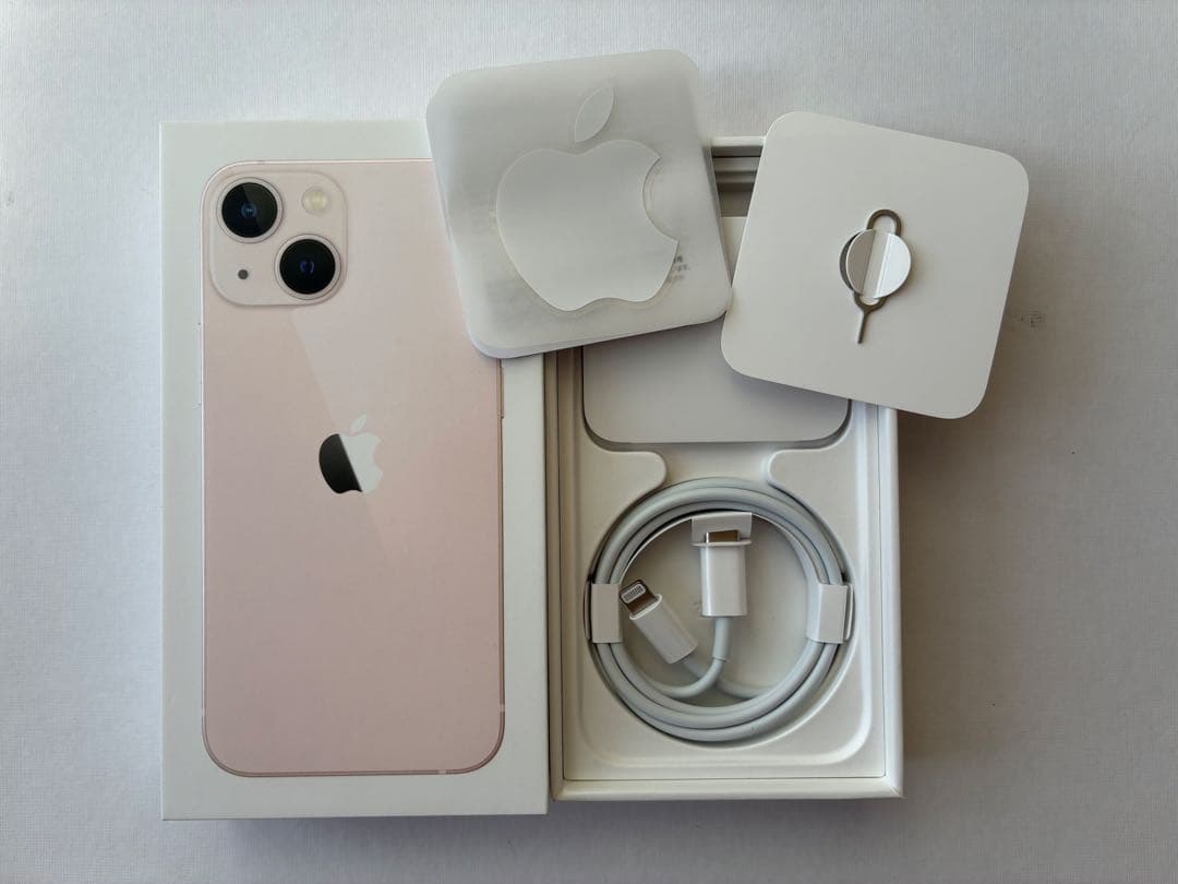 iPhone 13mini 128GB ピンク 箱 ケーブル SIMフリー