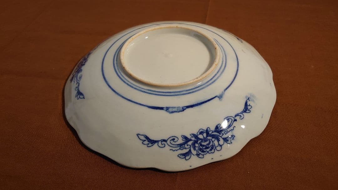 古伊万里　伊万里　色絵　中皿　江戸期　唐人　１客
