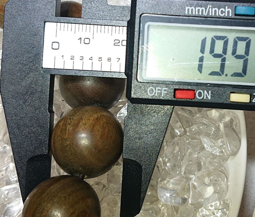 香木 沈香 伽羅 聞香◎品名 ダーク白檀の数珠１８㎝ 大玉１９mm