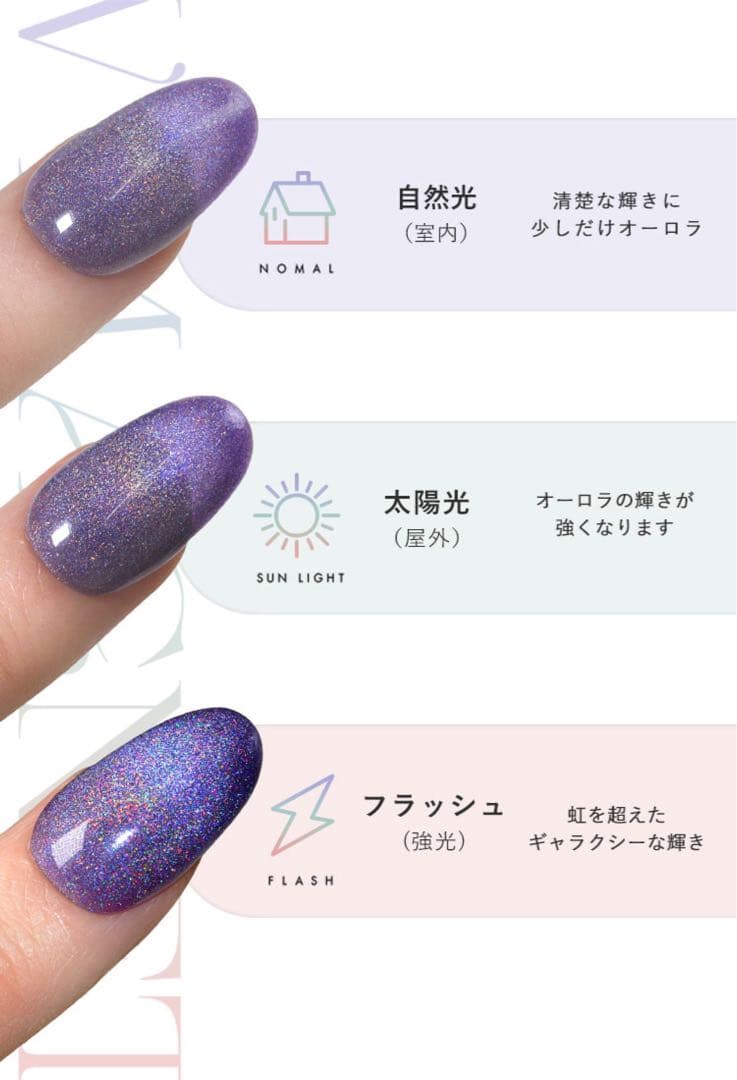 レインボー マグネット♡マグネットネイル カラージェル ネイル工房 ジェルネイル