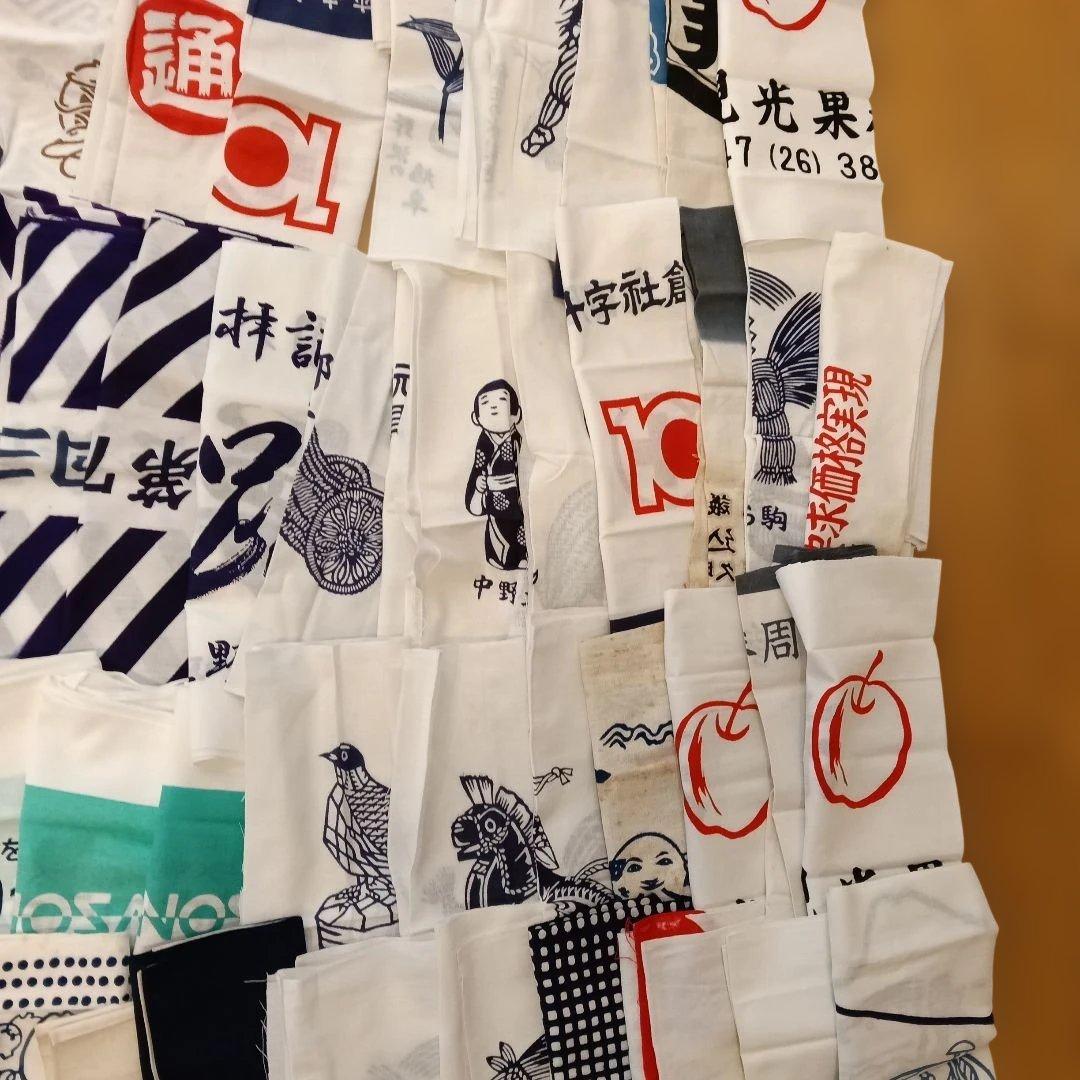 超大量 ！昭和レトロ　ほぼ未使用品酒、踊り、花等手ぬぐい380枚 ふきんおまけ