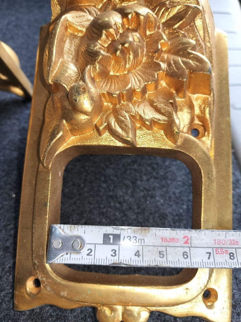 真鍮・金メッキ　神輿部品【角金具】