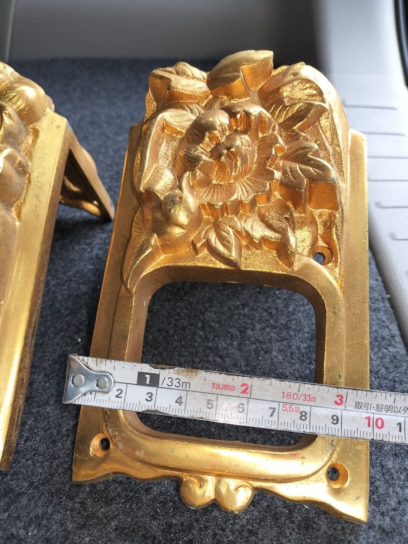 真鍮・金メッキ　神輿部品【角金具】