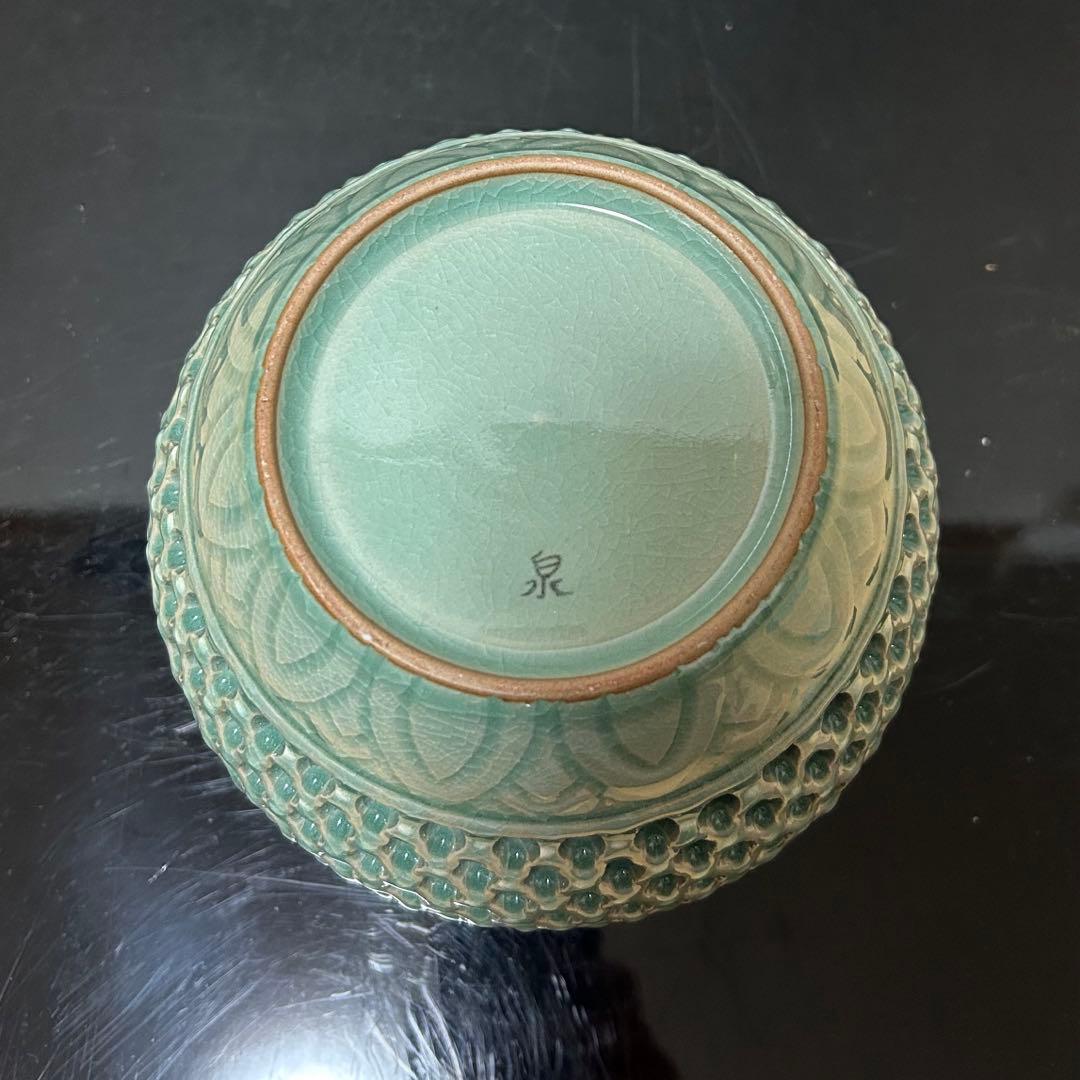 高麗青磁透水指　茶道具懐石鵬雲斎坐忘斎淡々斎即中斎棗茶杓水屋茶碗釜而妙斎