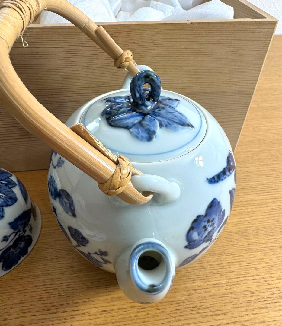 470 瀬戸焼　旭窯　茶器揃　未使用品　共箱　湯呑4客