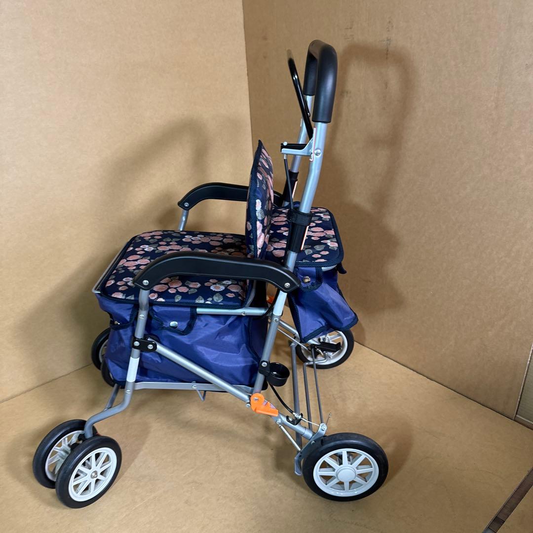 【展示品美品】幸和製作所 シルバーカー 花柄タイプ 折りたたみ式 【A-127】