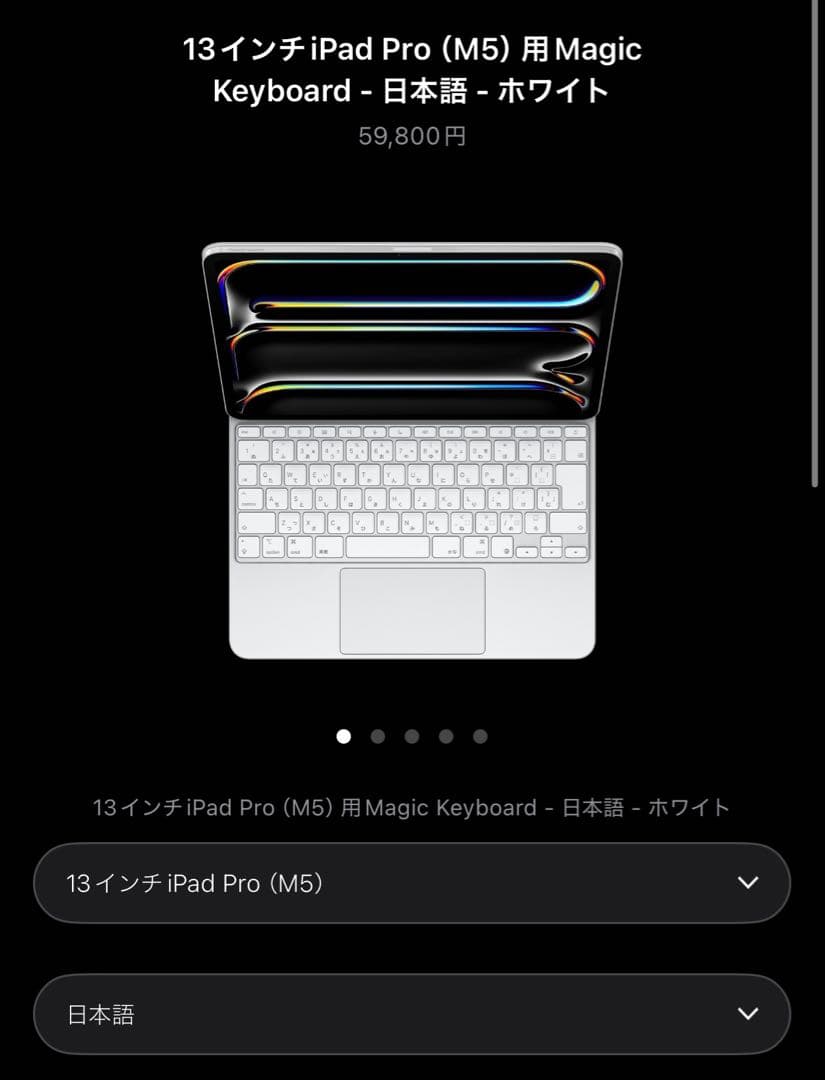 【極美品】13インチiPad Pro用 Magic Keyboard A2974