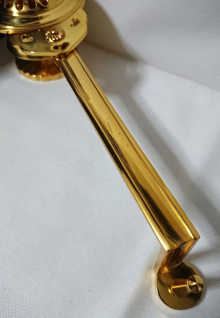 ✶金属工芸品✶柄香炉 太子型 真鍮 金メッキ 蝶番なし 寺院仏具 京都 高級品