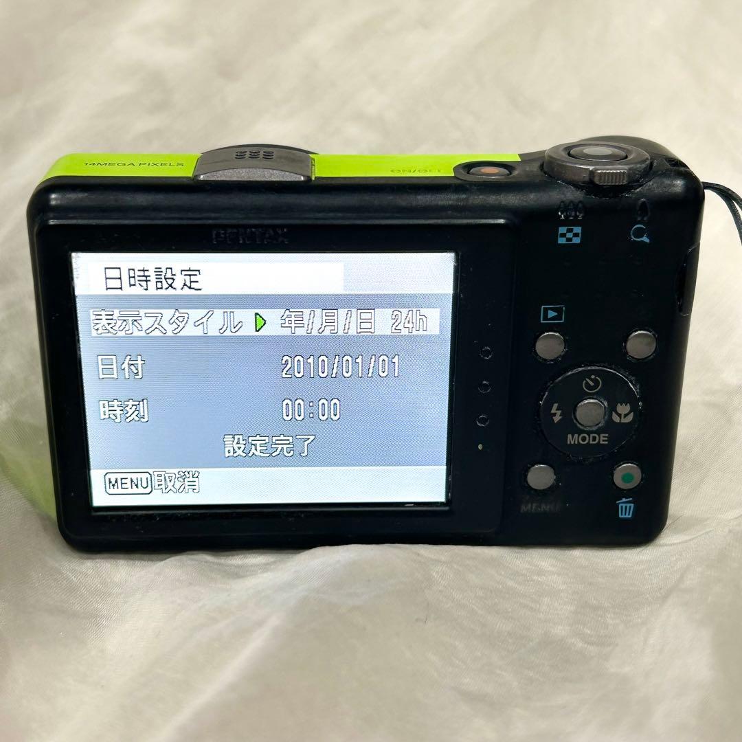 【可愛いコンデジ】PENTAX optio RZ10 ライムグリーン　動作確認済