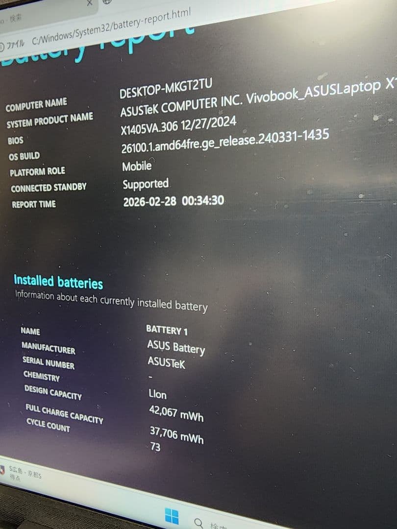 ASUS Vivobook X1405VA　高性能ノートパソコン　第13世代i7