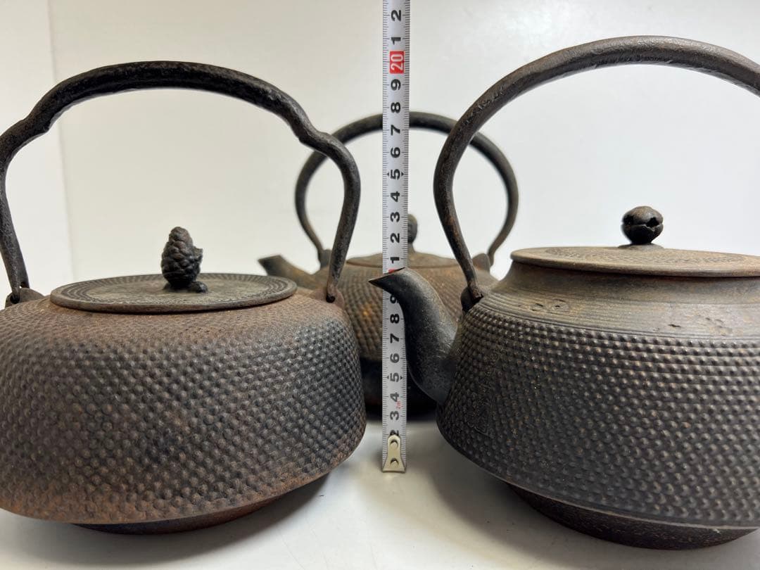南部鉄瓶　3個　1798/1772/3127g 東K8-0221①