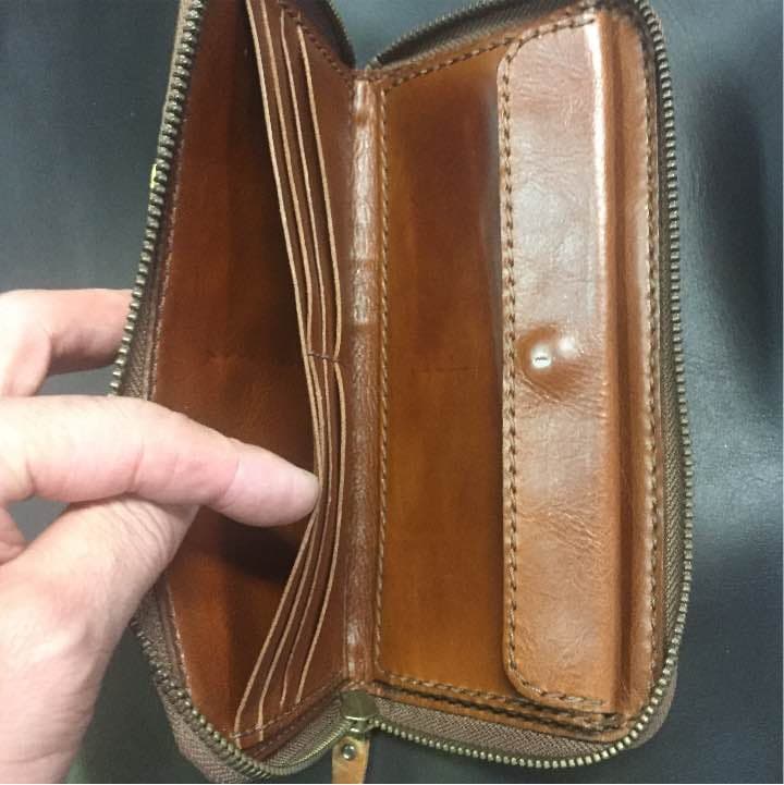 ラウンド長財布ハンドメイド