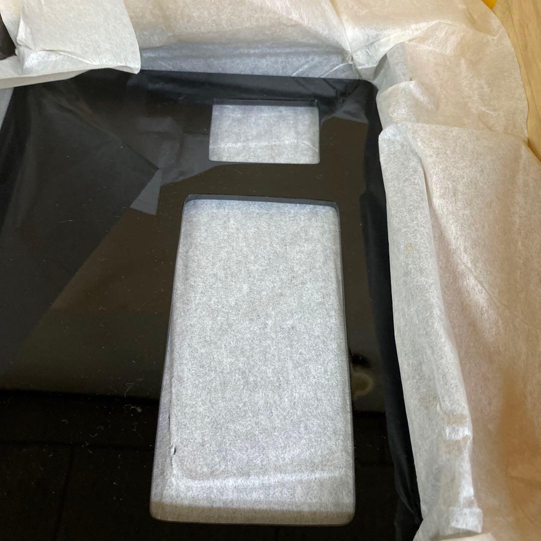 木製　硯箱　貝模様　木箱入　未使用