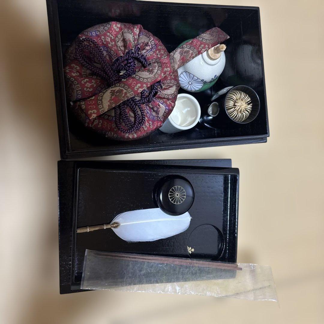 お茶箱　黒