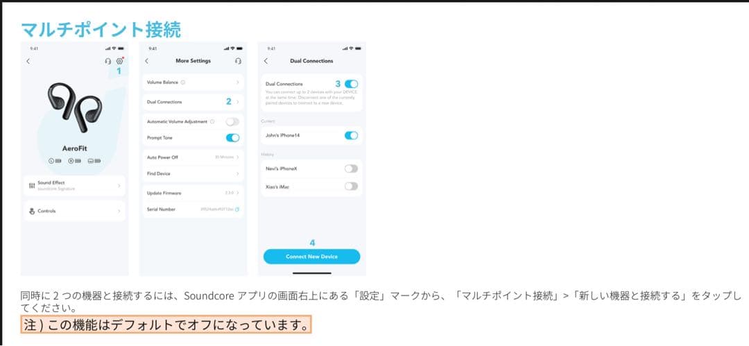 完全ワイヤレスイヤホン Soundcore AeroFit