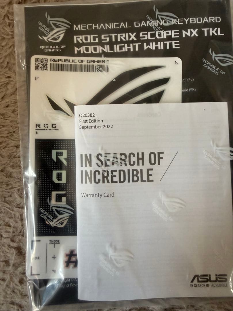 キーボード ROG Strix Scope NX TKL Moonlight White