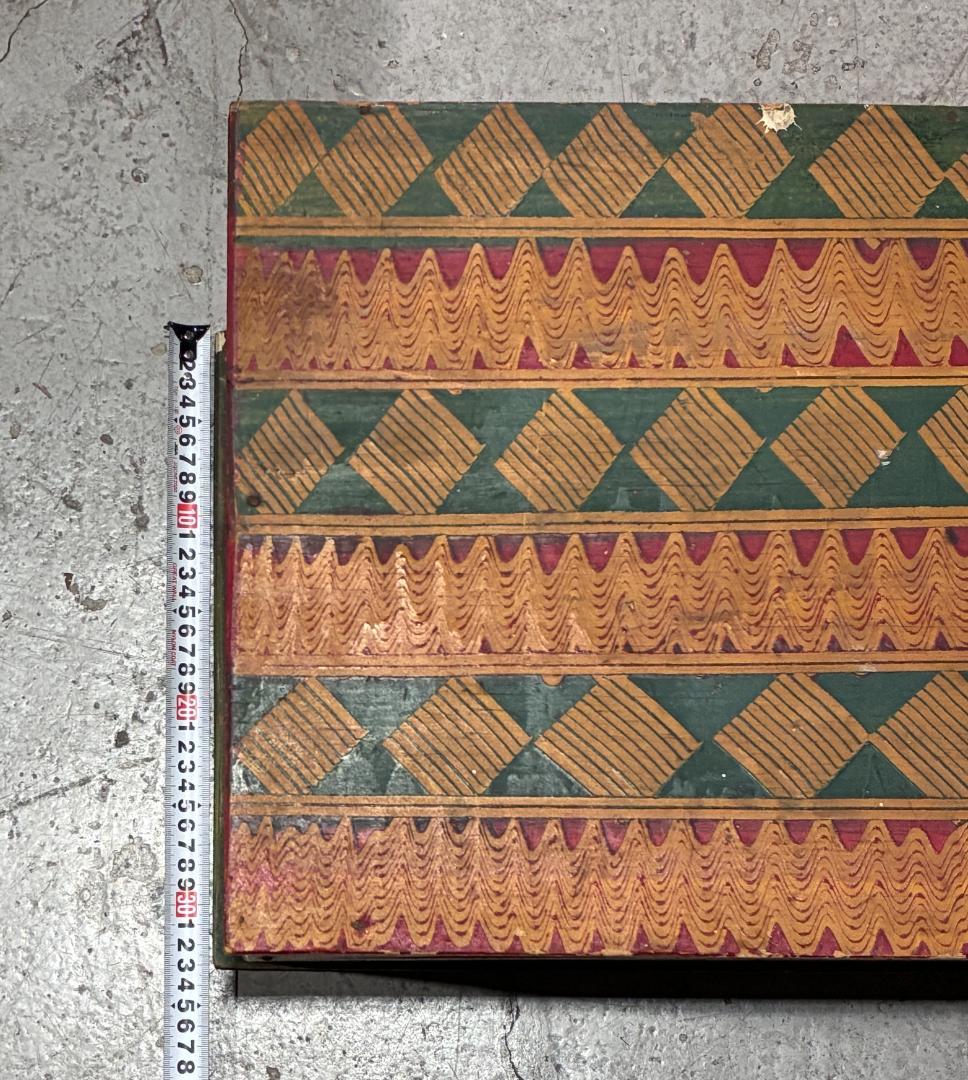 Vintage　木製チェスト　トランク　宝箱　フォークアート　ヨーロッパ