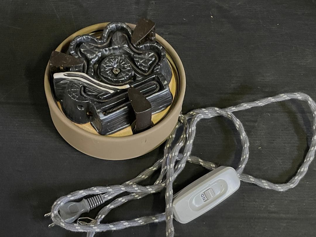 割引❗️「母」 朱漆 置炉 野々田 電熱器 表千家 100V400W 茶道具(Ｂ)