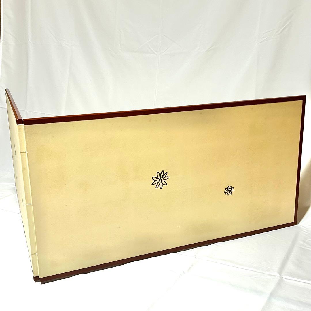 風炉先屏風　『主婦の友社　梅菊散らし』　即中斎好み　元箱付　茶道具　茶道　工芸品