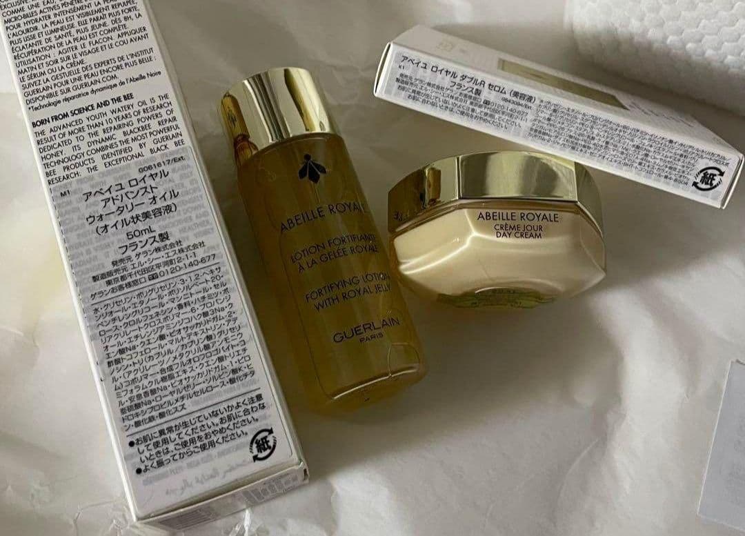 新品 未使用 ゲラン アベイユロイヤルオイル50mlコフレ ポーチ付き