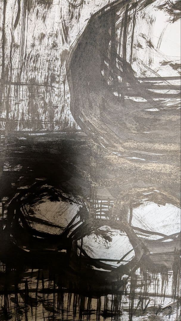 時の呼吸　NO.6　モノクロの静物抽象画